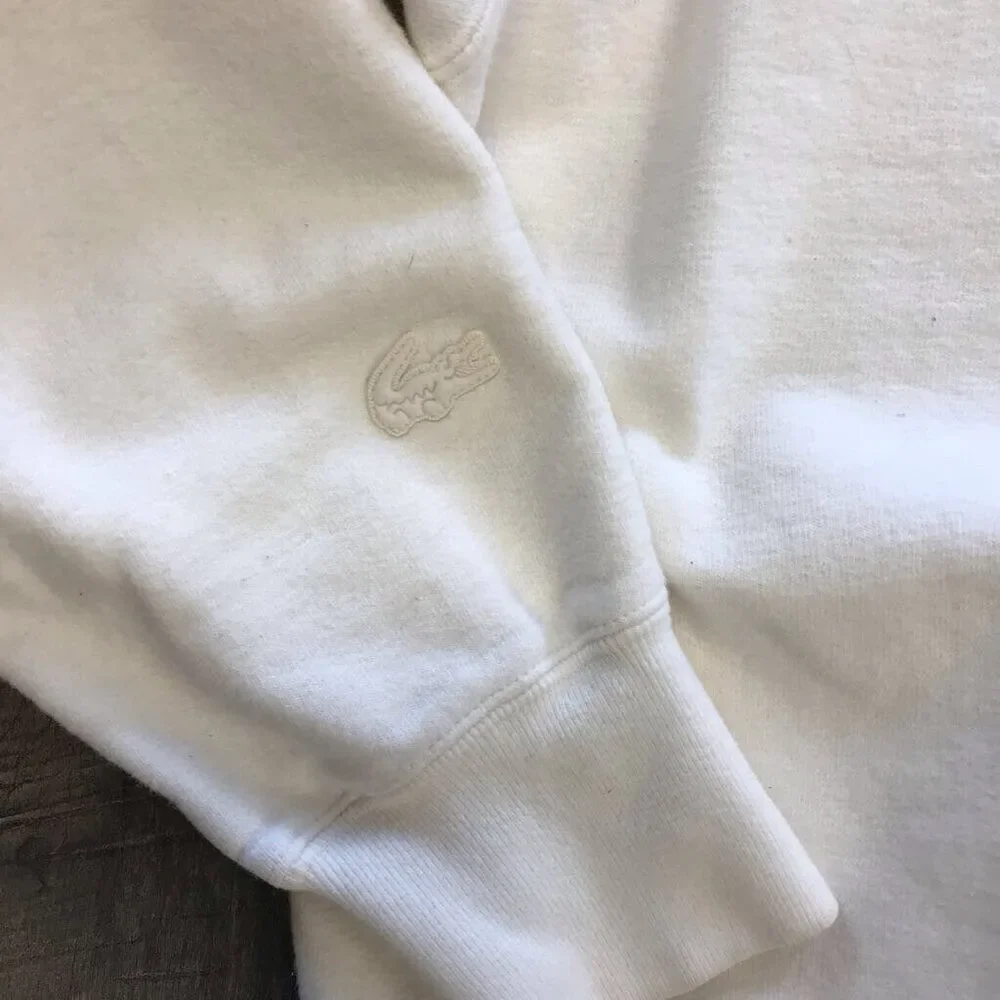 LACOSTE WHITE CROCODILE CREWNECK-XS - Picture 3 of 3
